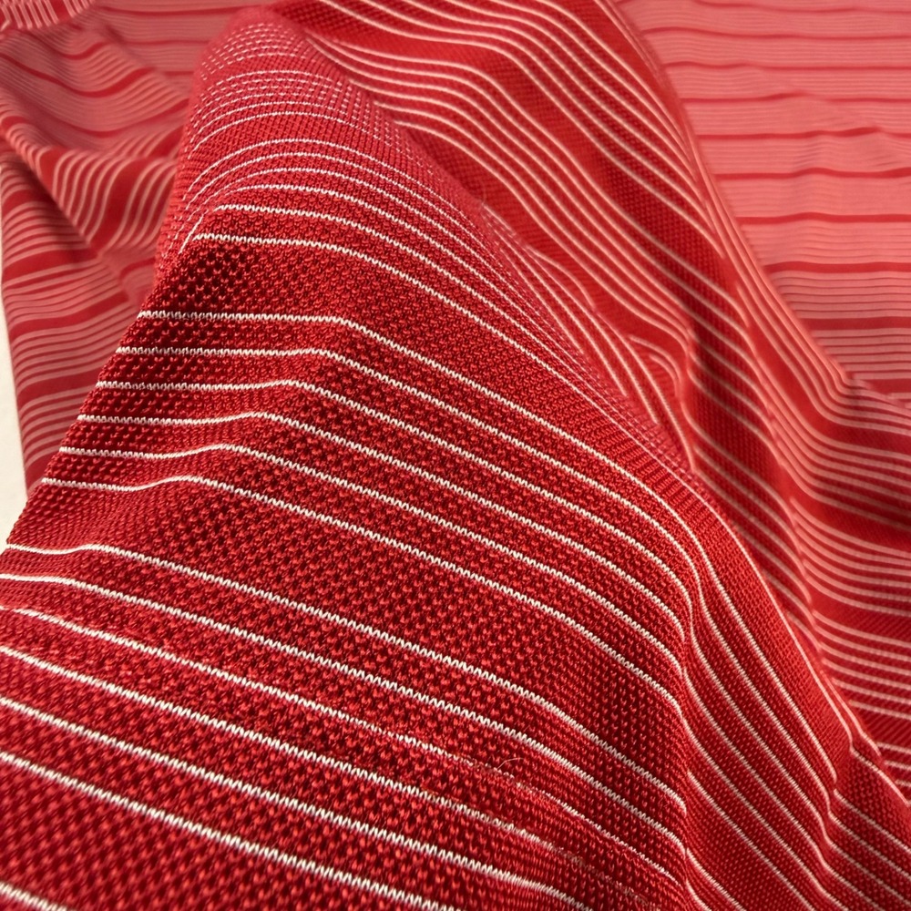 Nike Golf Dri-FIT Polo Shirt Mens XL Red Striped Short Sleeve Summer Dad College - Picture 10 of 11